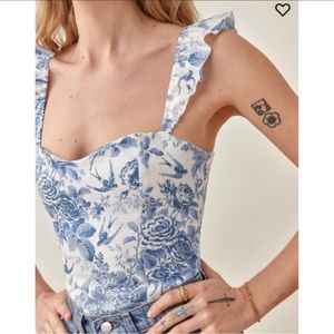 Reformation Brittany Linen Top